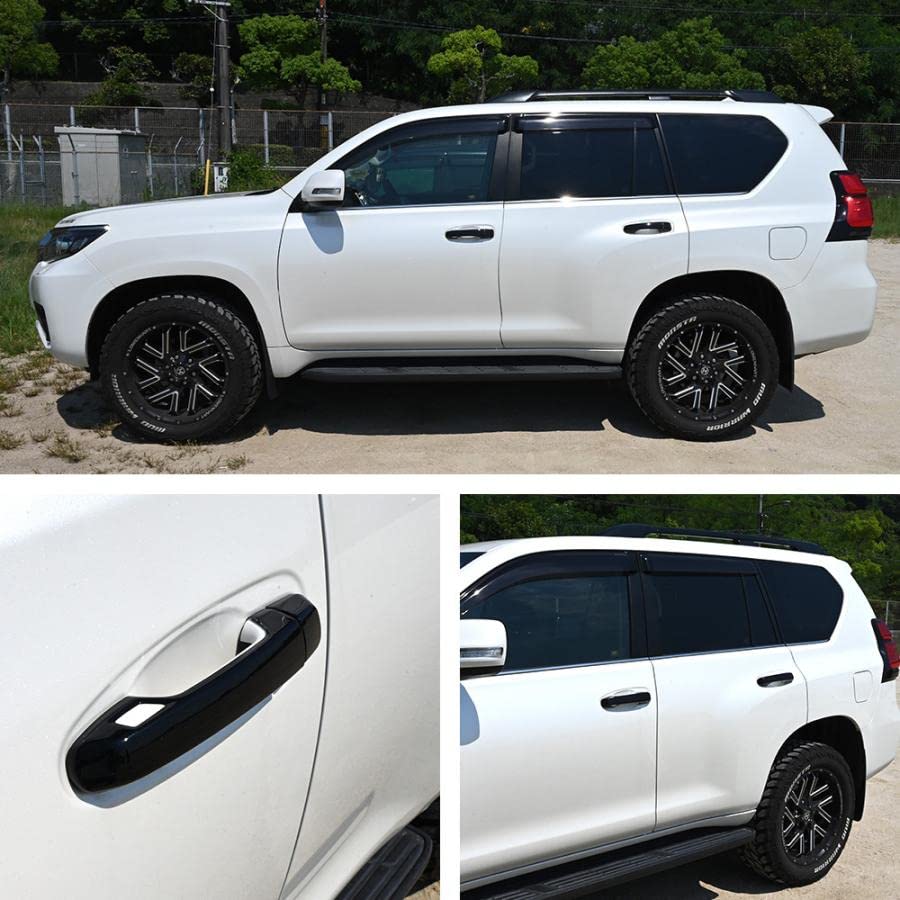 Fucaten Door Handle for Toyota Land Cruiser Prado 150 Series Set ABS Material with Smart Prevents Door Scratches and Nail Scratches Covers/Protectors