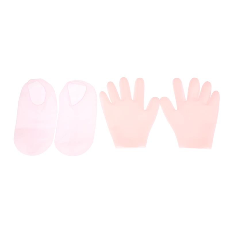 Spa Silicone Anti Crack Foot Mask Prevents Dryness Foot & Hand Mask Set Pedicure Socks & Moisturizing Gloves For Feet/Hand Care