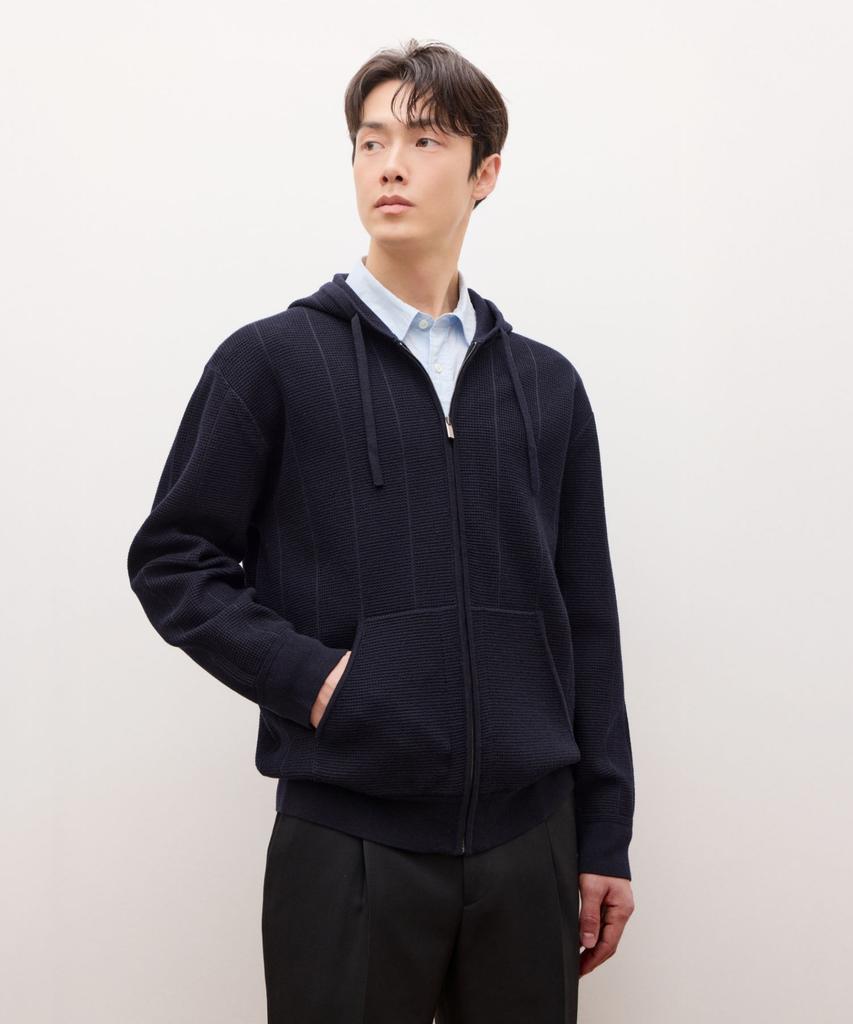 Jillstuart Newyork Men Knit Hooded Zip-Up Cardigan - Dark Navy (Jnsw6A101N3)