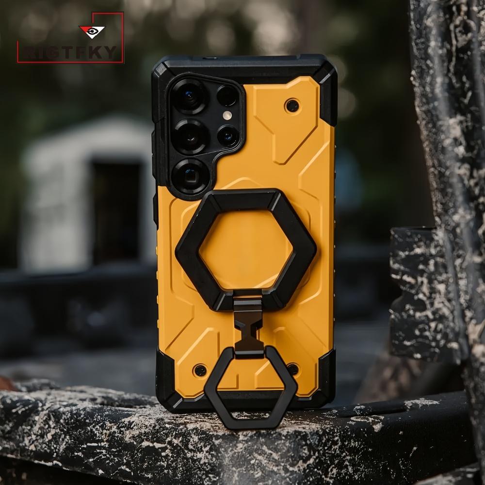 Luxury Heavy Shockproof Armor Phone Case for Samsung Galaxy S26 Ultra S25 S24 S23 Plus Magnetic for MagSafe Rugged Back Cover
