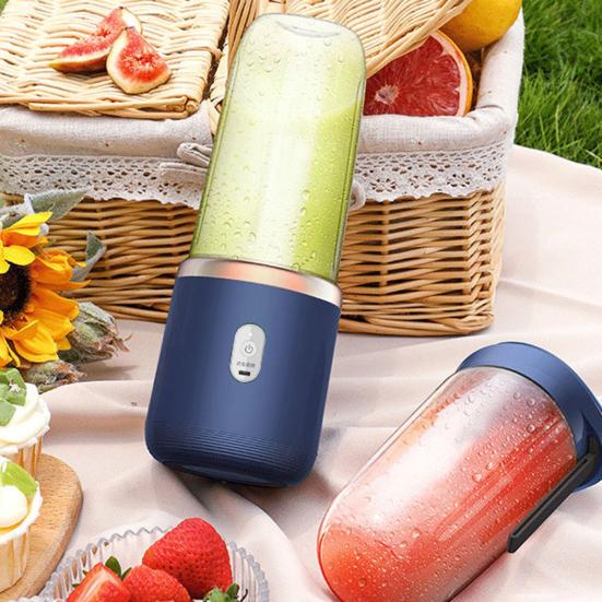 Handheld Juicer with 6 Stainless-Steel Blades 21000Rpm High Speed Low Noise Rechargeable Wireless Fruit Mixer Juice Extractor