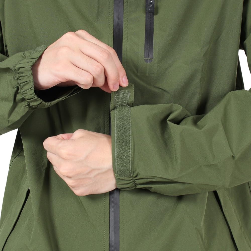 Rainwear Stretch Rain Jacket Olive Green L [The Roots]