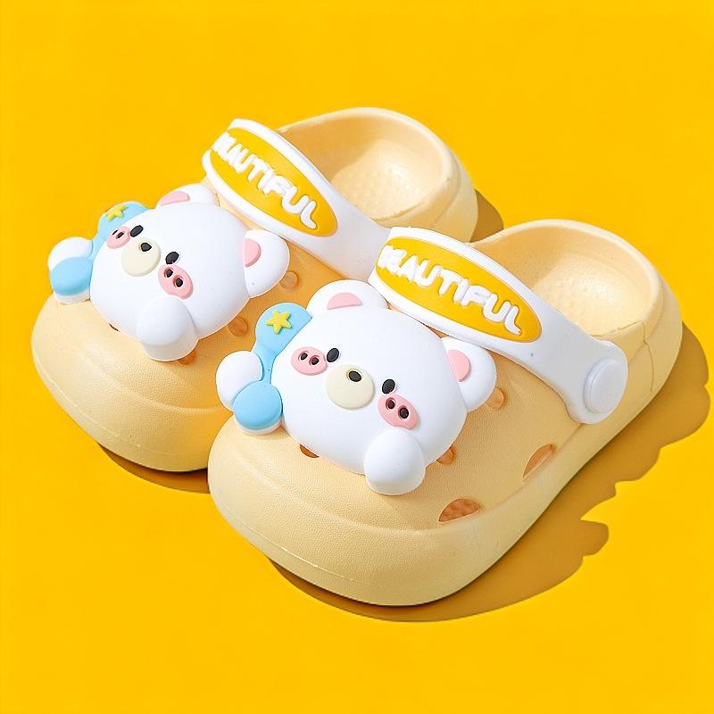 Cute cartoon soft-soled non-slip clogs for summer, baby and children's slippers, boys' and girls' closed-toe sandals