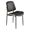 Modern Dining Room Accent Chairs Set of 4, Upholstered Leather Side Chair for Dining Tables, Space-Saving Kitchen Table Chair with Thick Cushions and