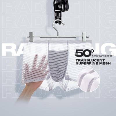 Herren Mesh Antibakteriell Eis Seide Nahtlose Boxer Briefs - Atmungsaktiv, Leichte Sommer Unterwäsche