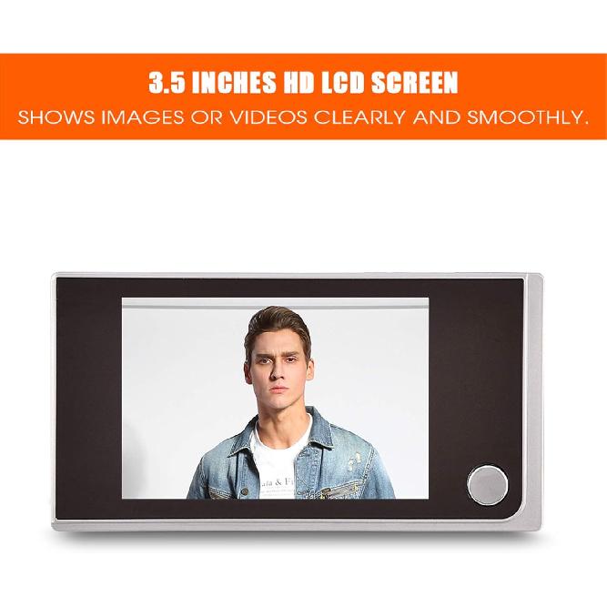 Digital Peephole Viewer Doorbell Mini HD Smart Security Camera 3.5 Inches Indoor LCD Screen