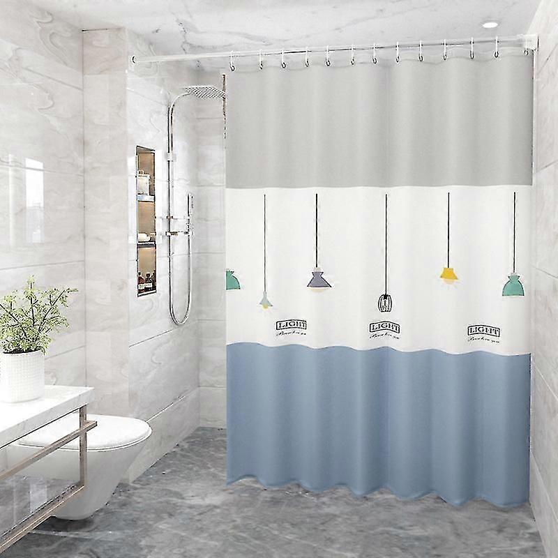 1pc Quick Dry Shower Curtain with Hooks, Waterproof PEVA Shower Curtain, Bathroom Curtain 180 X 180cm