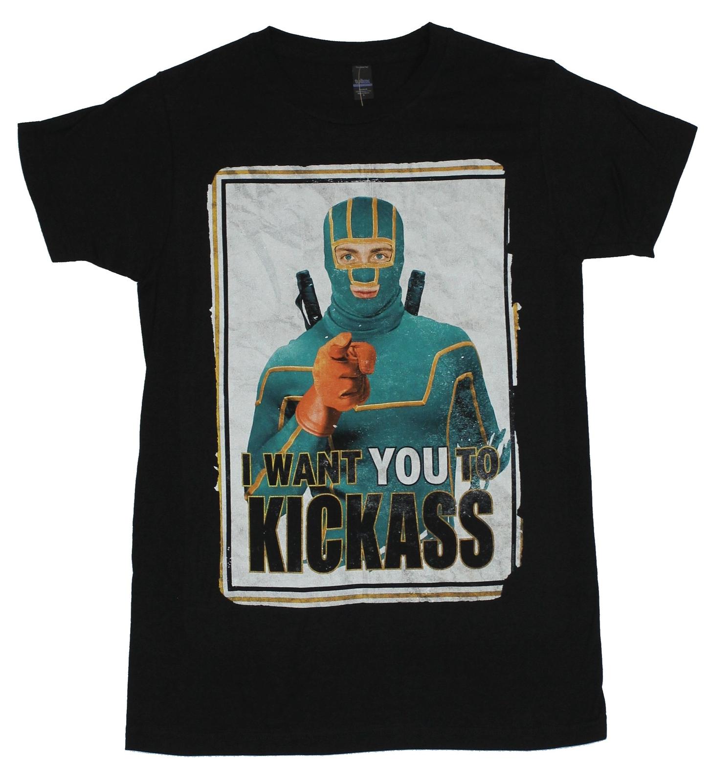 Kick Ass Adult New T-Shirt - I Want You To Kick Ass Pointing Pic XL