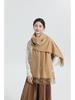 White Cashmere Scarf: Thickened, Solid Color, Versatile for Women & Men, Perfect for Autumn & Winter