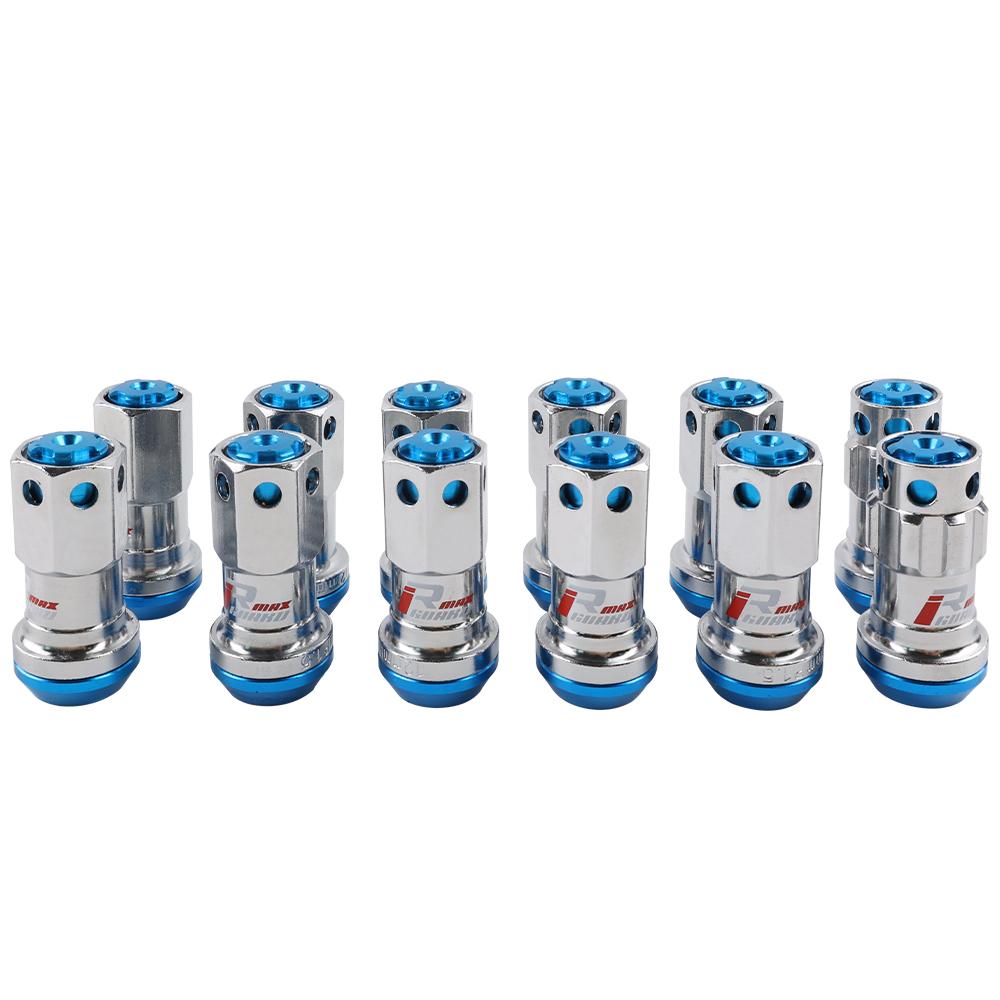 New R40 Style Racing Lock Lug Nuts (20pcs) + 2 Security Key Sets - 44mm Wheel Nuts, M12x1.5