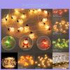 Festliche 2m 20led Hängende Weihnachtsbeleuchtung Schneeflocken- und Zuckerstangendesign