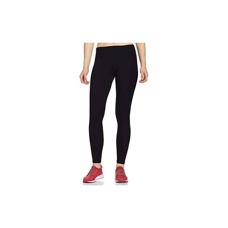 Enamor Essentials Womens Mid Rise Slim Fit Ankle Length Breathable Stretch Lounge Legging E070(E070_Jet Black_S)