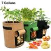 7Gallons Nonwoven Potato Growing Bags Fabric Vegetables Planter Gardening Bags