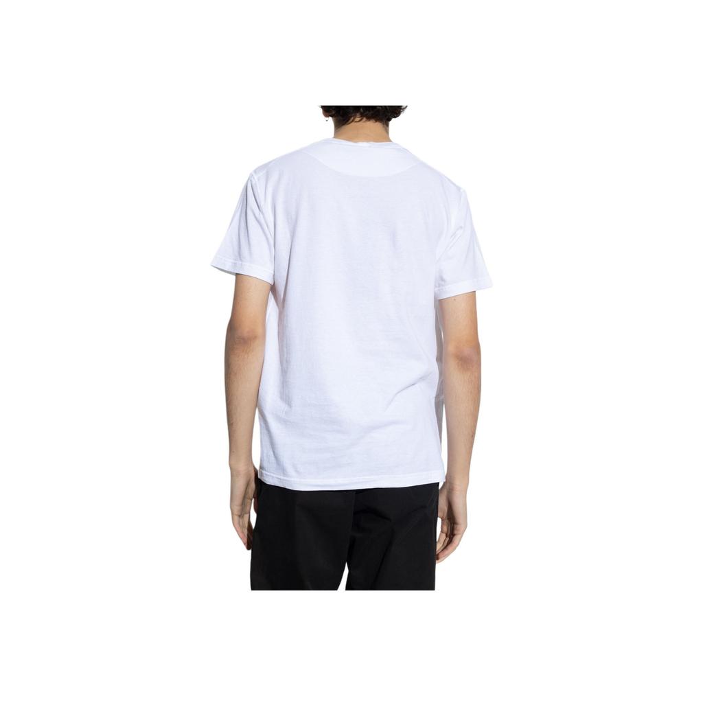 STONE ISLAND Solid Color Crew Neck Fitted Short Sleeve T-Shirt Men Tops White 801521957-A0001