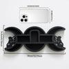 Black Fairies Moon Design Wooden Wall Crystal Display Hanging Shelf With Multi Compartments For Artistic Storage Solution