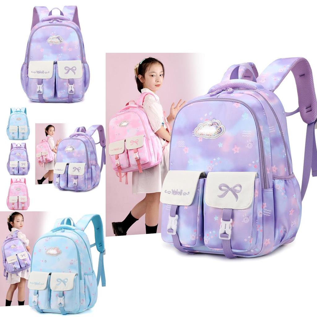 Trendy Nylon Lightweight Kids Backpack For Boys And Girls Grade 5-6 Cartoon Design