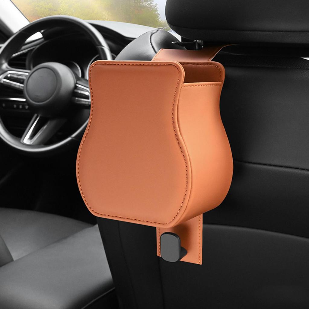Drink Holder for Car Automotive Cup Holders Backseat Car Organizer Leather Box with Storage Hook for Auto Truck SUV Sedan RV