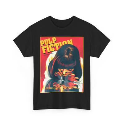 Pulp Fiction Movie Quentin Tarantino 100% Cotton T-shirt Mens Tees Top Unisex Heavy Cotton Tee