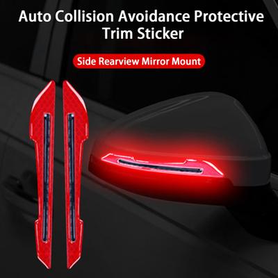 1 Coppia Adesivo Decorativo Anti-Collisione Supporto Specchietto Retrovisore Laterale Striscia Protettiva Riflettente per Styling Auto Anti-Collisione Accessori Auto