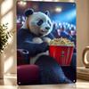 Panda At the Movies D Printed Texture Poster Personalized Wall Art Retro Metal Tin Signs for Home Decor Accessories Wand Deko