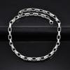 Chunky Embossed Chain Necklaces for Men Boys,Never Fade Stainless Steel Rectangle Chain Collar,Rock Punk Jewelry Gifts