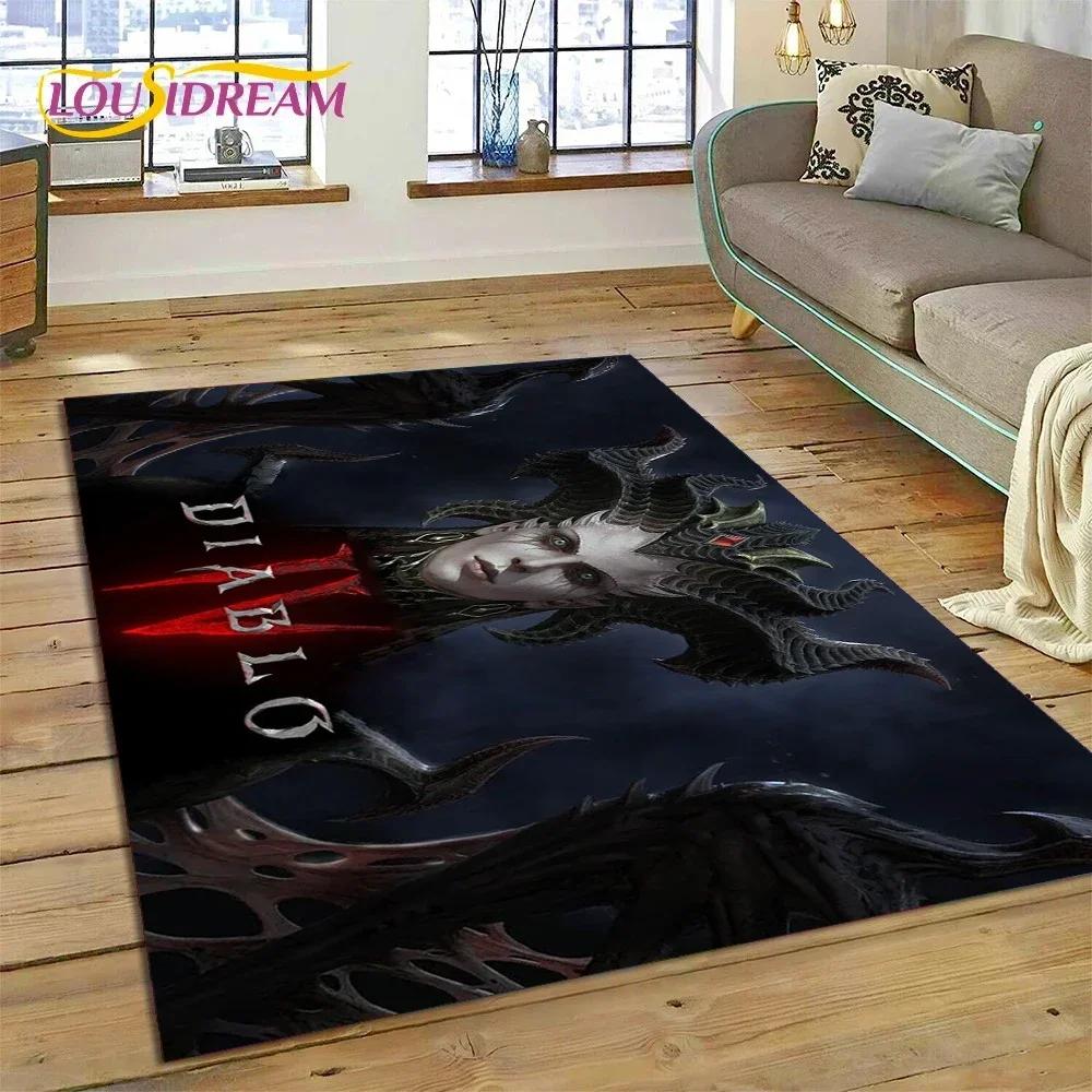 Diablo 3D Retro Game Gamer Carpet Rug for Bedroom Living Room Home Sofa Decoration,Children Play Game Large Decor Floor Mat Gift