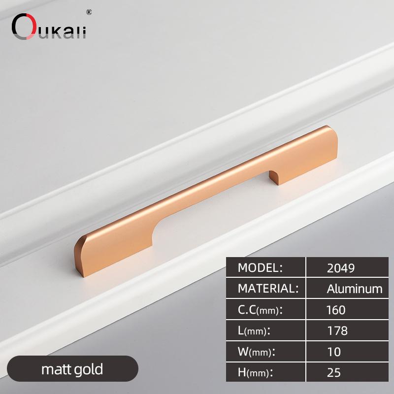 Oukali 400mm Good Quality Modern Contemporary Furniture Simple Cabinet Wardrobe Cabinet Door Drawer Aluminum Alloy Long Handles