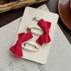 Autumn New Style Fabric Polka Dot Color Bow Bb Clip Simple and Versatile Children Do Not Hurt Their Hair Side Bye Bye Clip