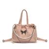 Schoolbag1011 Summer Casual Aesthetic Texture Solid Color Pearl Ladies Han Fan Fashion Shoulder Crossbody Handheld Backpack