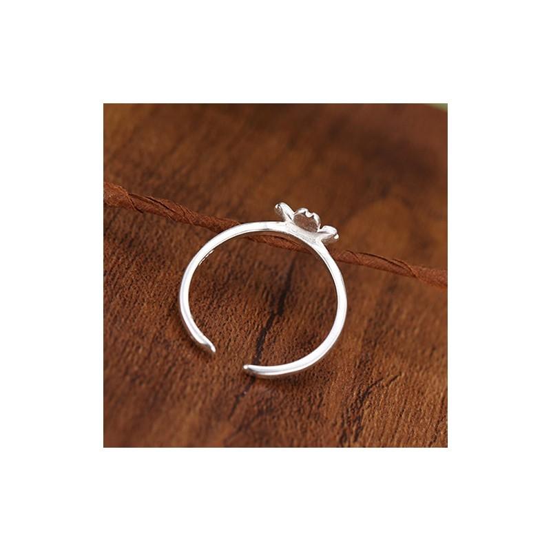 Prachtige 925 Sterling Zilveren Bloemvormige Ring Perfect Voor Verjaardagen En Speciale Gelegenheden