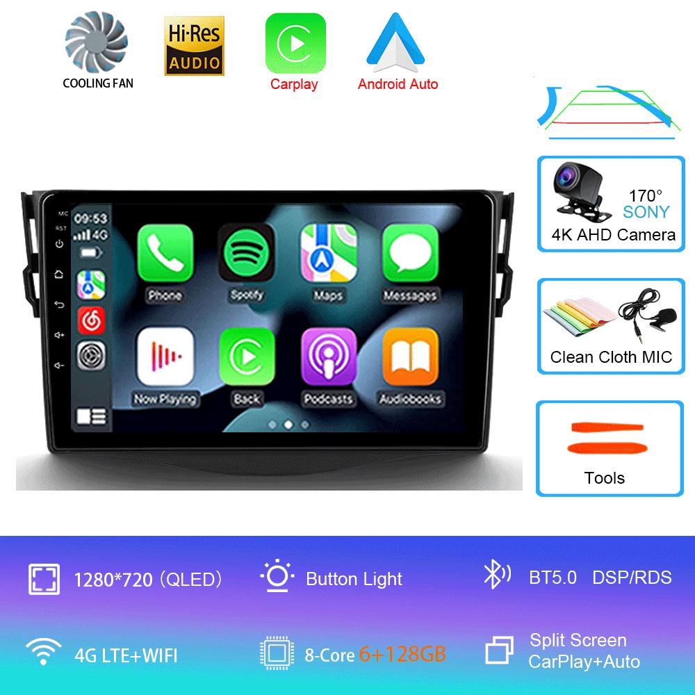 Car Radio Android 14 Carplay For Toyota RAV4 Rav 4 2005 2006 2007 - 2013 Navigation GPS Multimedia Player Stereo wifi+4G BT DSP