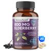 Extrato de Sabugueiro 800 Mg Suplemento Alimentar, Com Vitamina C, D, Zinco, 120 Cápsulas