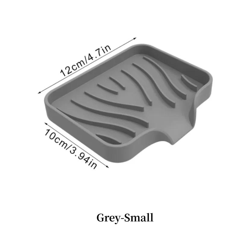 1-Pack Silicone Drain Soap Box Kitchen Bathroom Anti-slip Sink Tray Creative Washing Table Soap Tray Free Punch Drain Rack