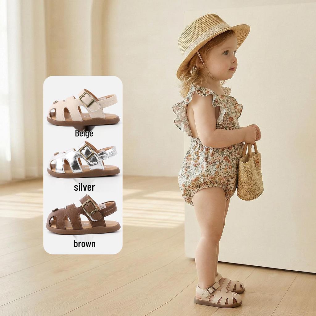 Infant Soft Sole Princess Shoes - Stylish, Closed Toe Sandals for First Steps (1 Year Old)