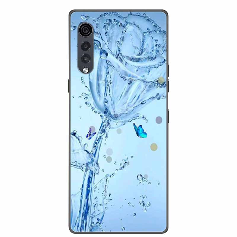 For LG Velvet Luxury Phone Case Black Soft Silicone TPU Back Cover for LGVelvet 5G Funda LMG910EMW Protector Capa Cartoon Coque