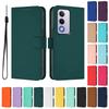 Solid Color Wallet Case for OPPO Find X7 Ultra X6 Pro X5 Lite A17 A18 A36 A38 A58 A78 A79 A96 A98 Card Holder Strap Phone Cover