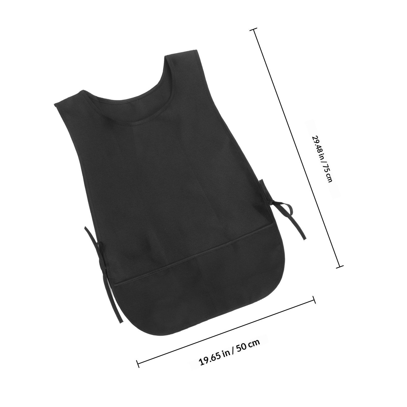 

Unisex Adjustable Waterproof Apron Solid Color Easy Wear Tie Back Kitchen Cooking Bbq Grill Waiter Bar Restaurant Apron with чорний