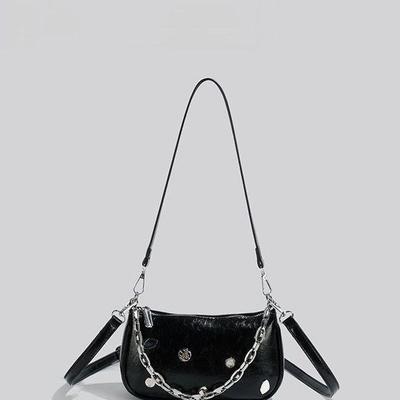 Crescent Moon Bag Niche High-end Baguette Bag Women's Fashion Shoulder Underarm Bag Versatile Messenger Bag Women