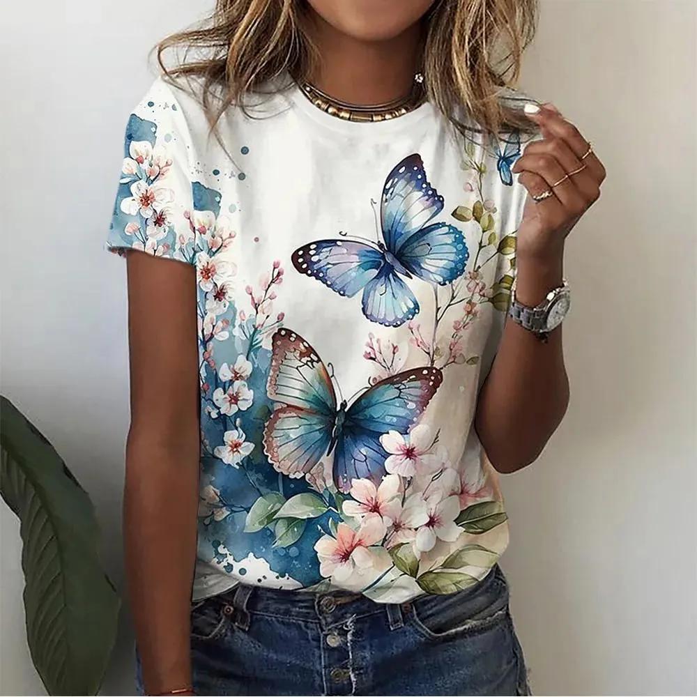 Fashion Versatile Women's Top Comfortable Crew Neck Short Sleeve Daily T-Shirts Women’s