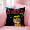 Anime IInvincible Cushion Cover Natural Linen Pillow Case DoubleSided Print Decorative Sofa Pillowcase Home Decor Gift