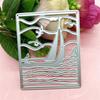 Rectangular Sailboat Wave Design Style Metal Cutting Dies DIY Scrapbooking Embossing Stencil Paper Craft Album Template