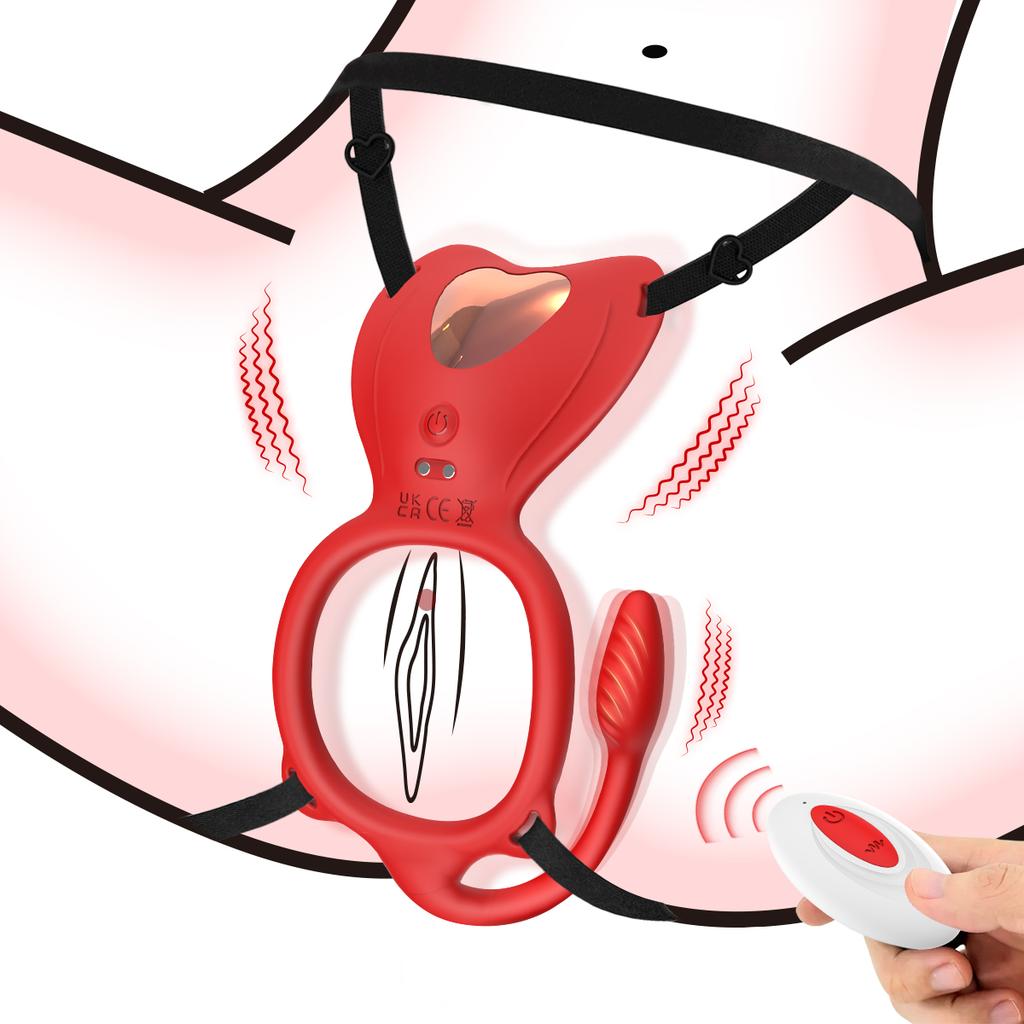 Erotisk Bærbar Trusenvibrator Kvinne 10 Vibrasjoner med Trådløs Kontroll Vibrerende Penisring Klitorisstimulator Voksen Seksuell Leke