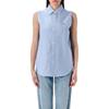Polo Ralph Lauren Senza Maniche a Coste Singole Polo Donna top Azzurro Chiaro 211968896-002