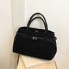 Buckle Decorative Design Solid Faux Suede Handbag Large Capacity Hasp Casual Tote 2026 Hot Sale Bags for Women Bolsas Femininas