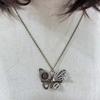 Metal Butterfly Pendant Necklace Punk Clavicle Chain Vintage Mechanical Steampunk Necklace