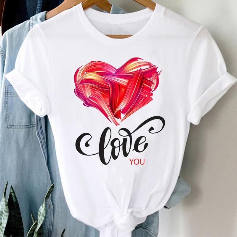(Asian Size) watercolor flower style cute Printed Female Clothing Women Tee Lady  T Shirt  Casual Fashion Top Graphic Short Sleeve T-shirts