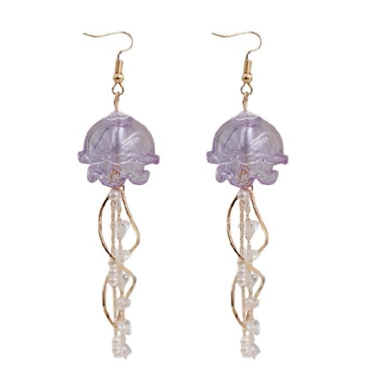 Fashion Jellyfish Earrings Unique Pendant Earrings Stylish Drop Earrings Party Earrings Elegant Ear Jewelry for Woman