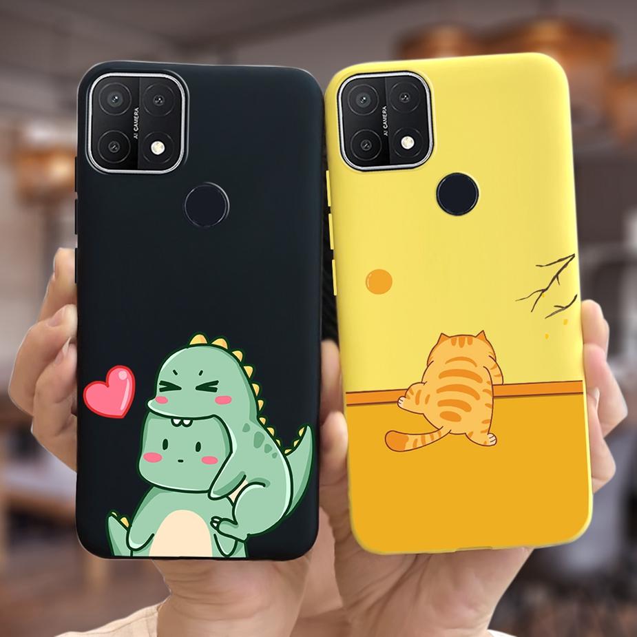 For Oppo A15 Case Oppo A15s CPH2179 Cute Fashion Candy Painted Cover Soft TPU Phone Case For Oppo A15 A 15 s OppoA15 Full Bumper