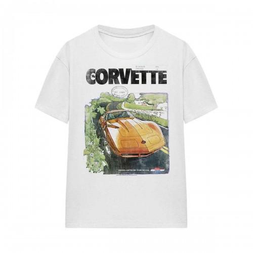 Chevrolet Womens/Ladies Corvette Poster Vintage T-Shirt
