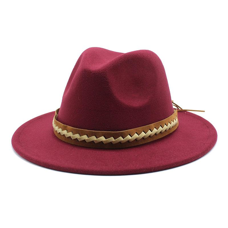 Men'S And Women'S Woolen Hats, Felt Hats, British Casual Jazz Hats, Gentleman'S Top Hats